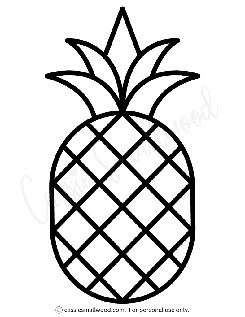 Cute pineapple templates free printable