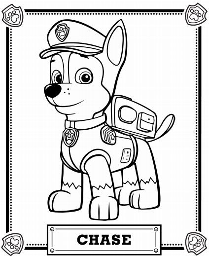 Paw patrol coloring pages