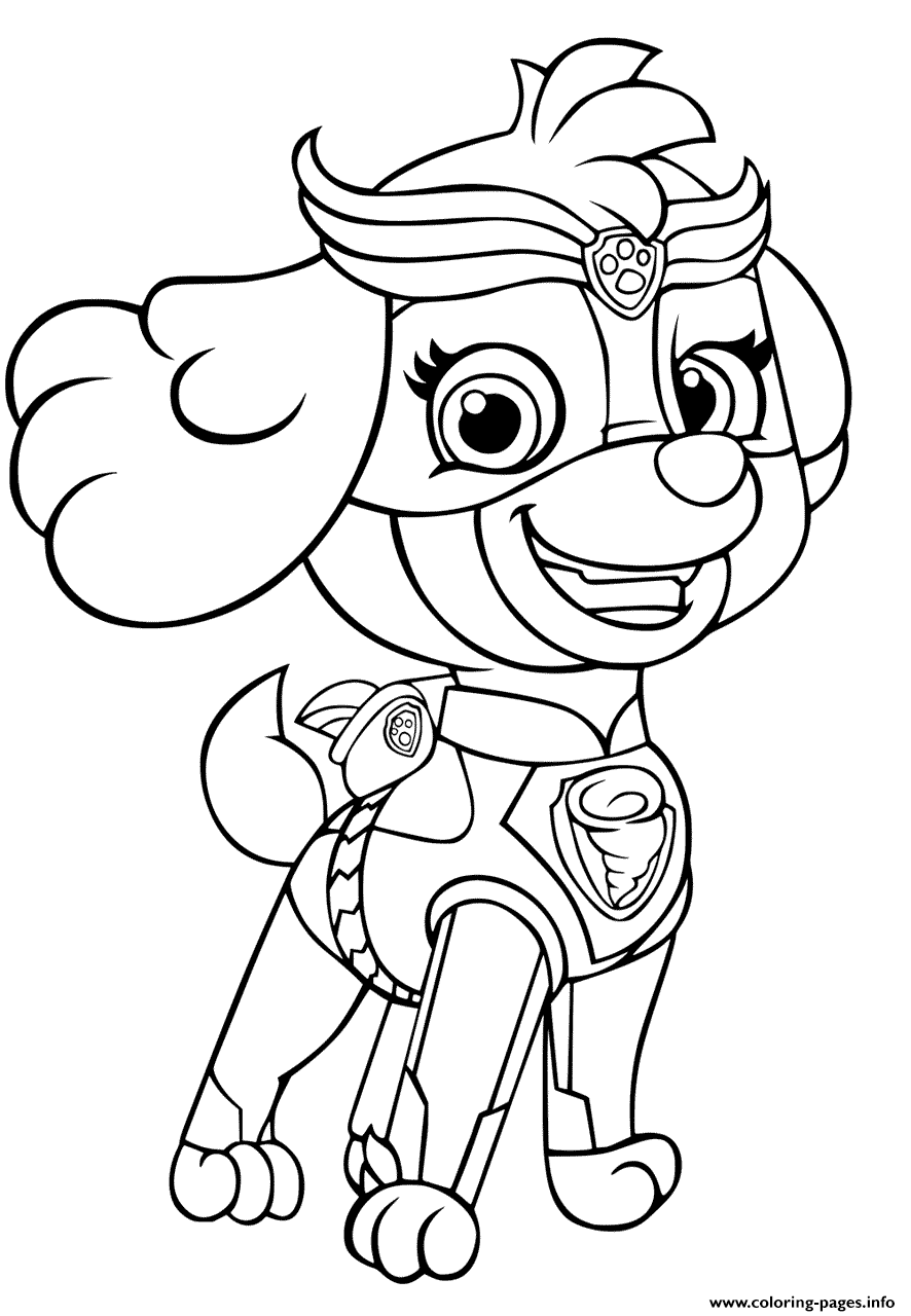 Print paw patrol mighty pups skye for girls coloring pages paw patrol coloring pages paw patrol coloring coloring pages for girls