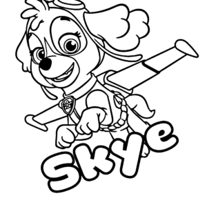 Skye paw patrol coloring pages printable for free download