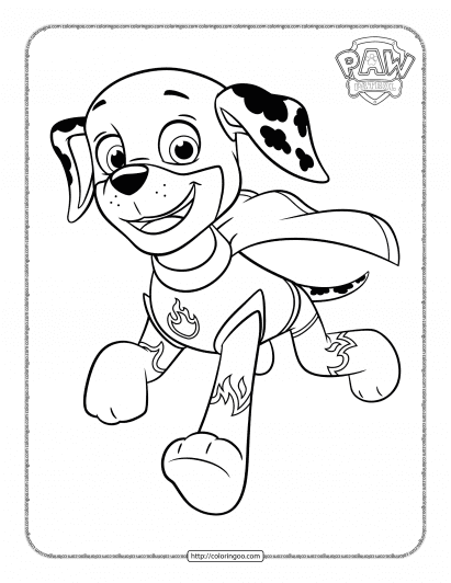 Paw patrol coloring pages free pdf printables