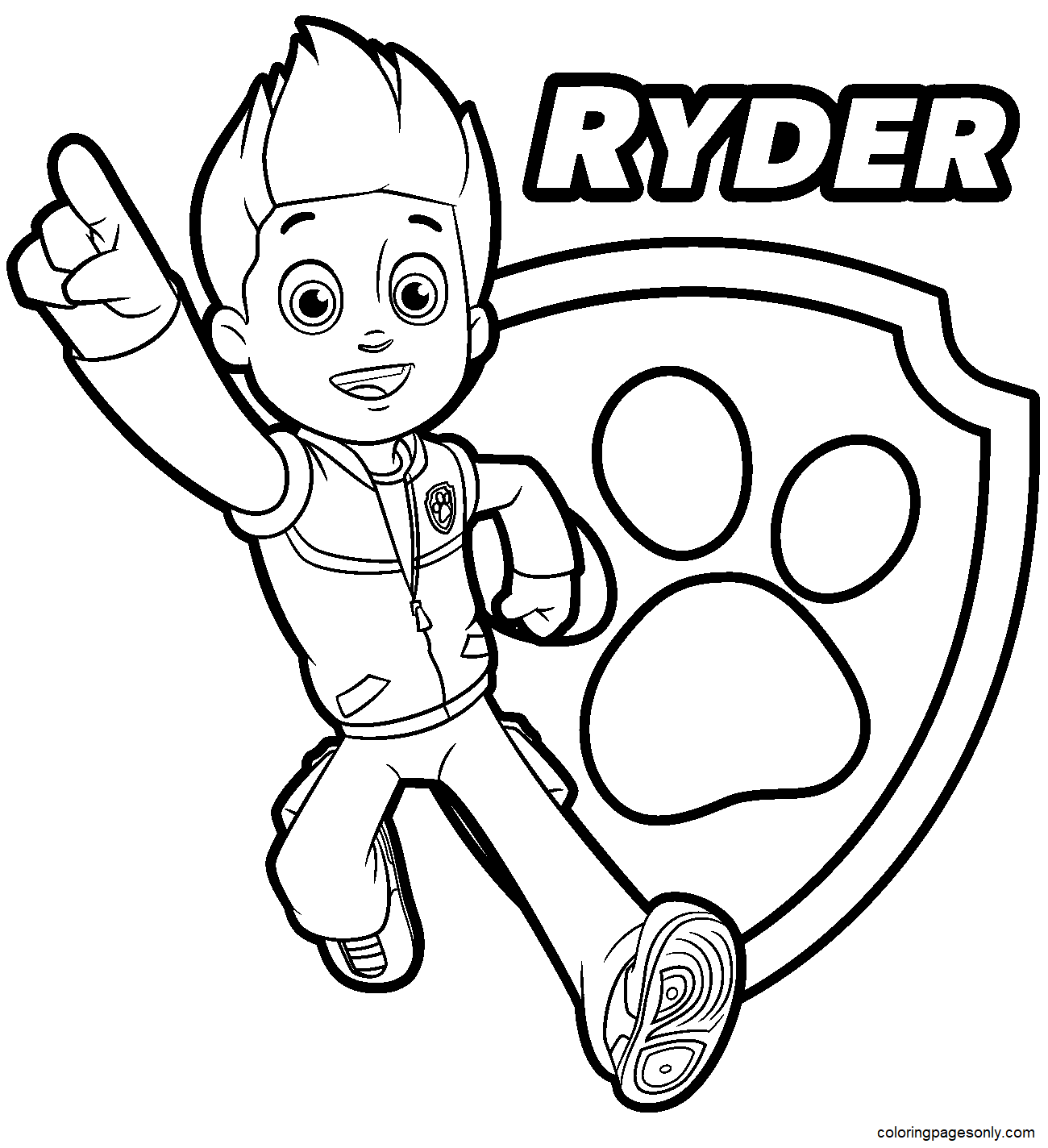 Ryder paw patrol coloring pages printable for free download