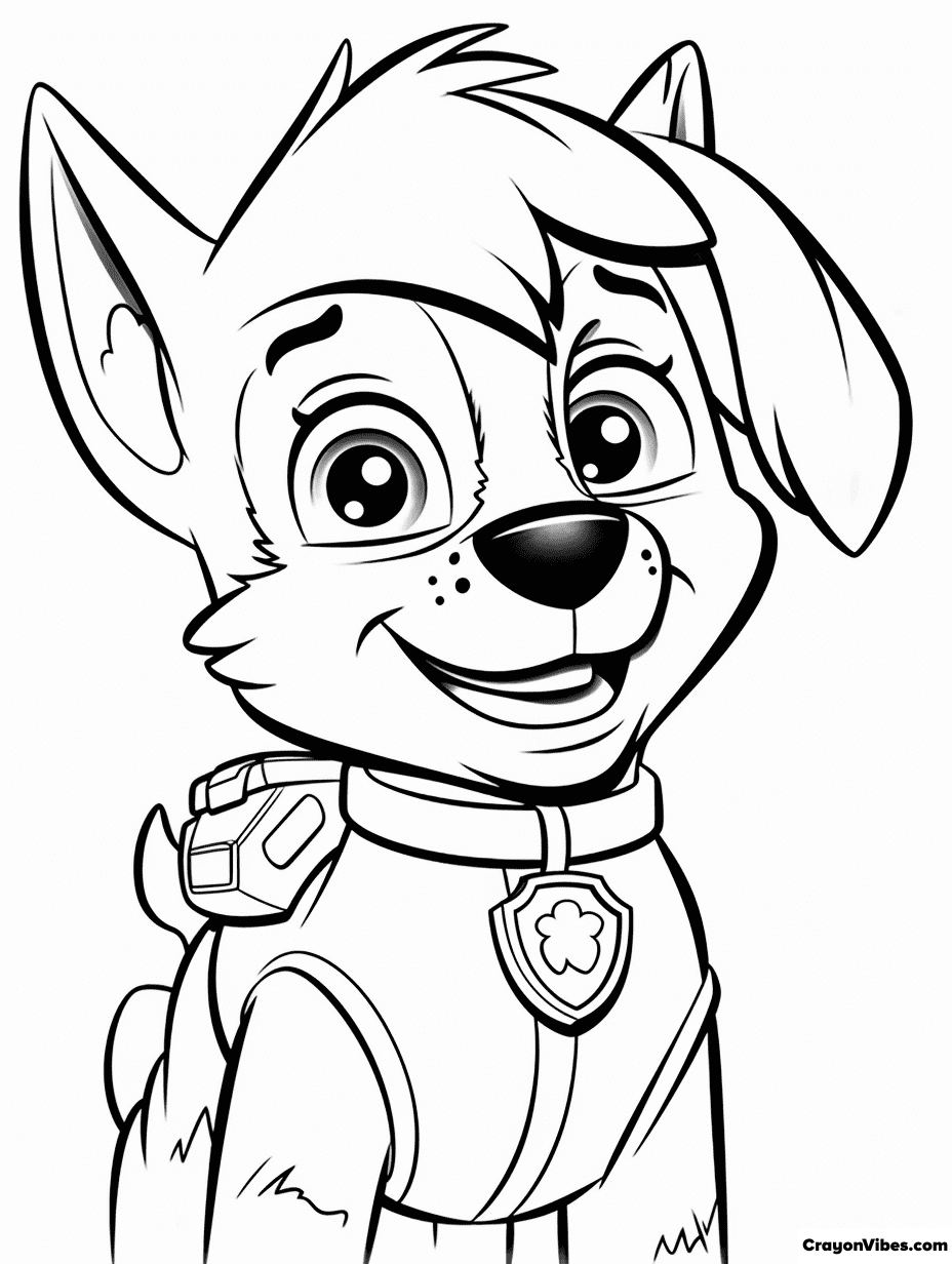 Skye paw patrol coloring pages free printables for kids adults