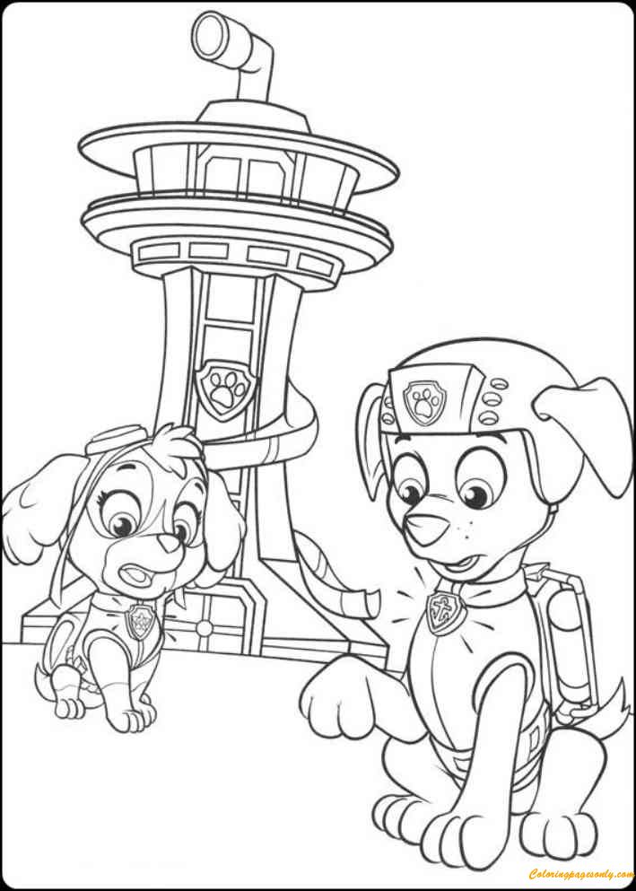 Skye paw patrol coloring pages printable for free download