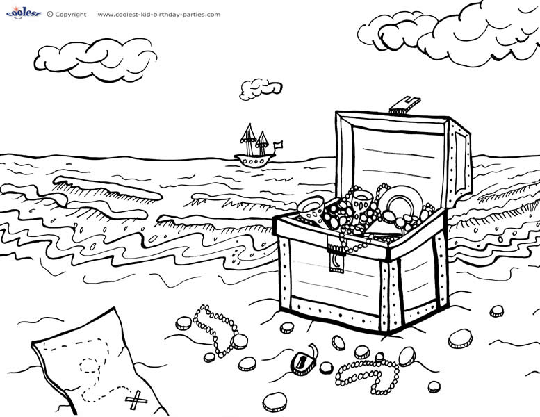 Printable pirate coloring page