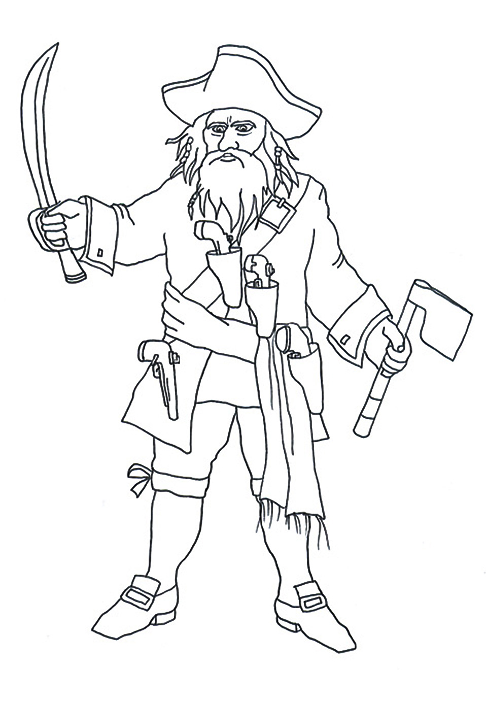 Pirate coloring pages