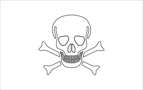 Pirate flag coloring page free printable coloring pages