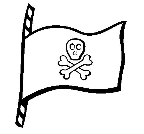 Pirate flag coloring page