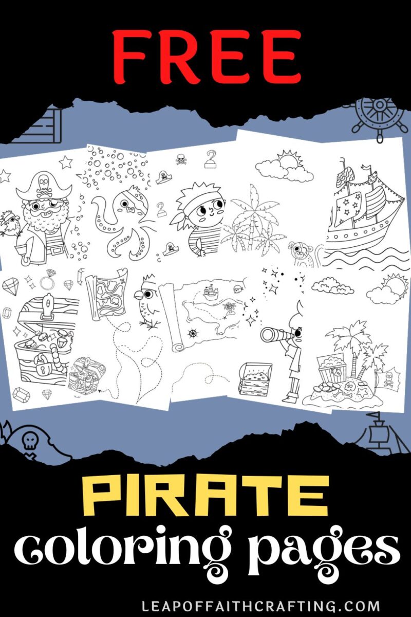 Pirate coloring pages free printable sheets