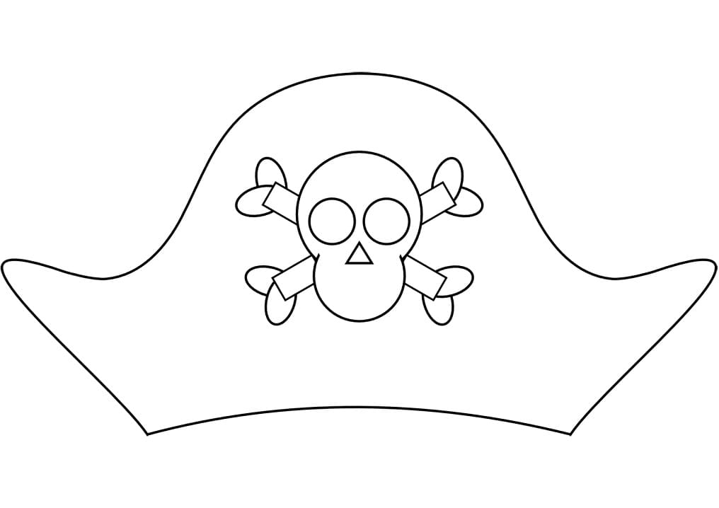 Pirate hat coloring page