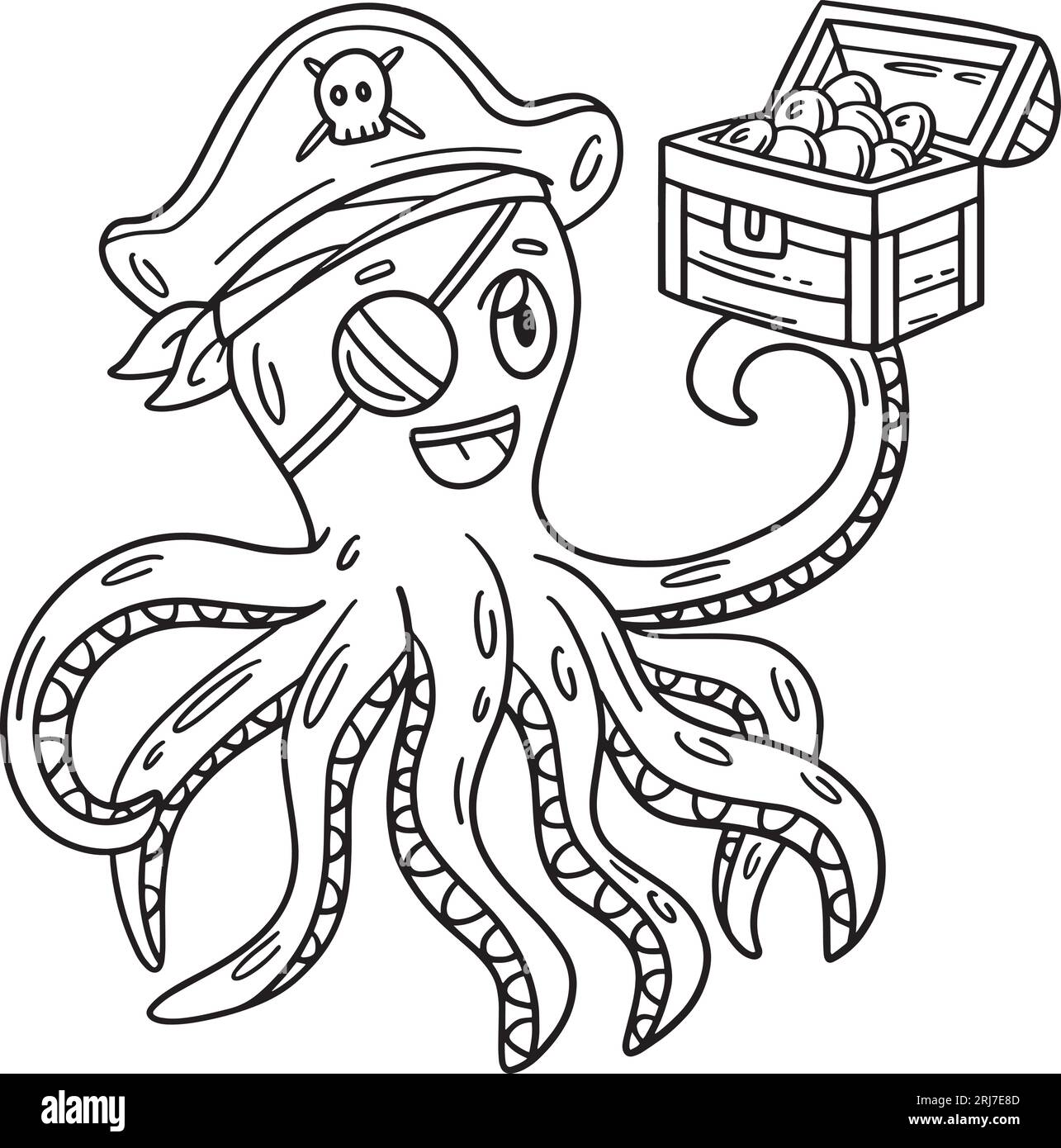 Pirate treasure coloring book hi