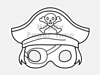 Pirate captain mask paper printable