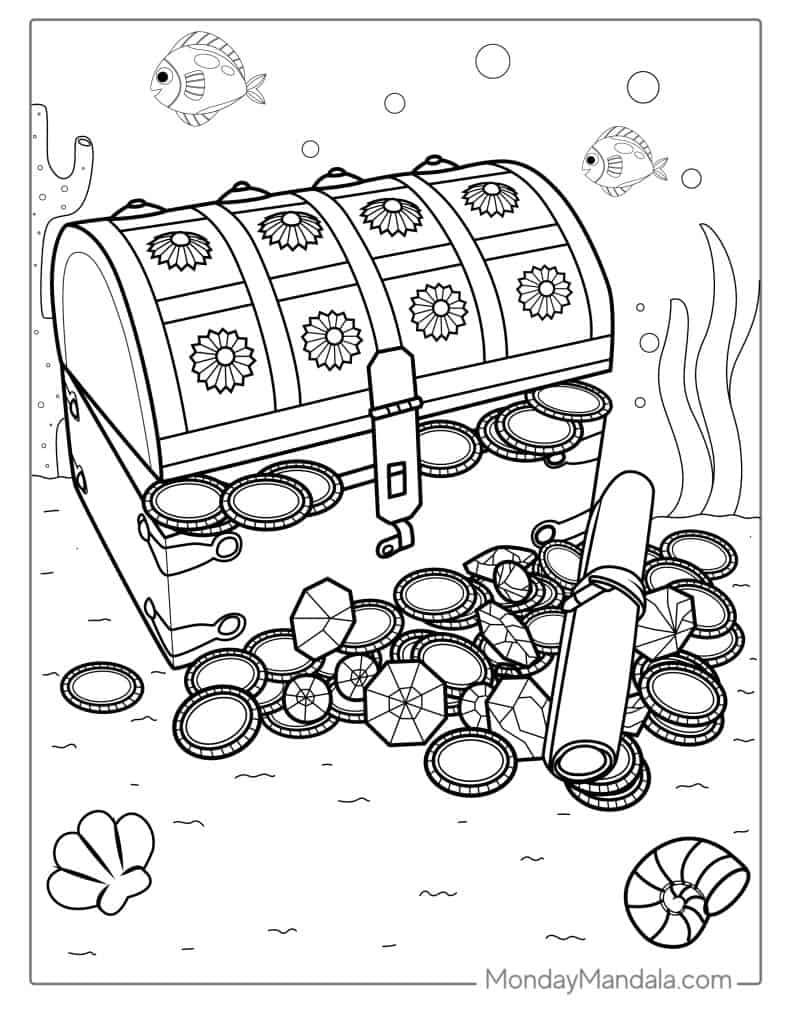 Pirate coloring pages free pdf printables