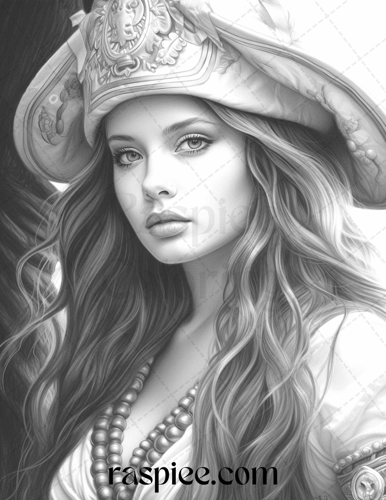 Pirate life grayscale coloring pages printable for adults stress r â coloring