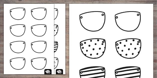 Design your own pirate eye patch activity party