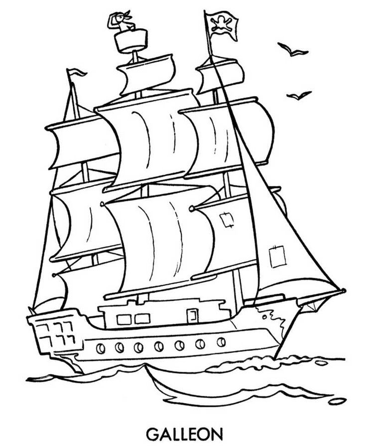 Printable boat coloring pages pdf