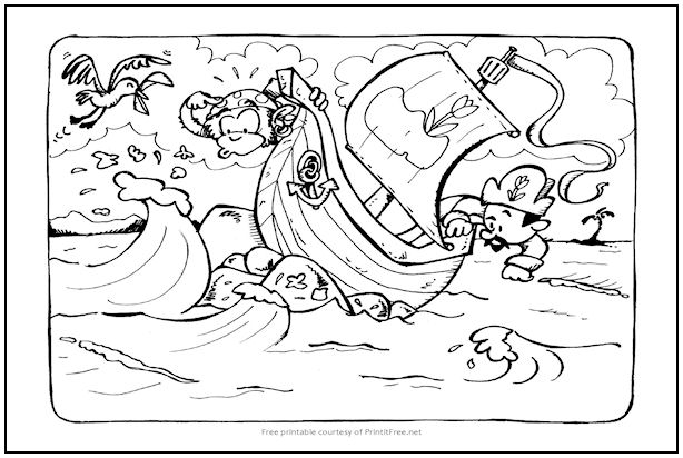 Pirate ship coloring page print it free