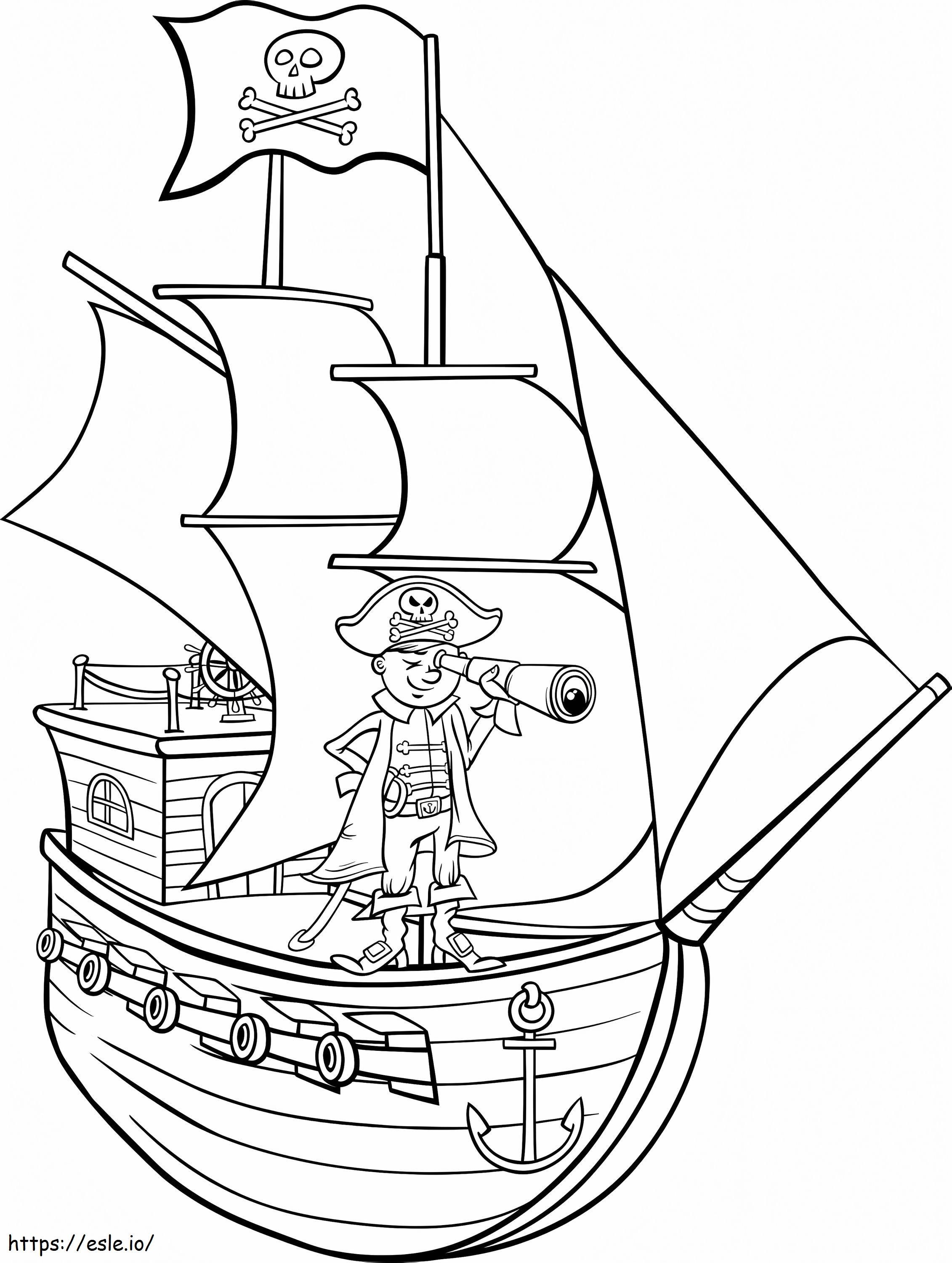 Pirate ship coloring page coloring page