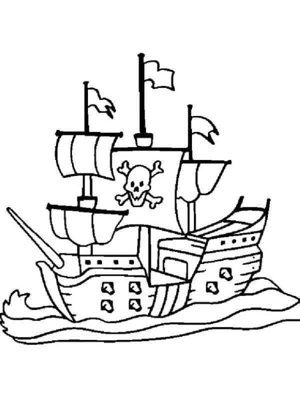 Printable pirate ships coloring pages pdf