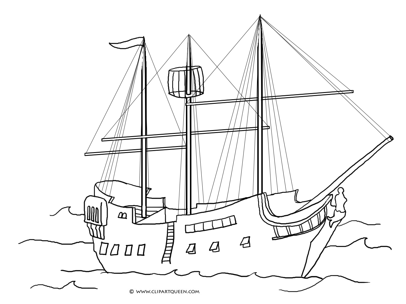 Pirate coloring pages