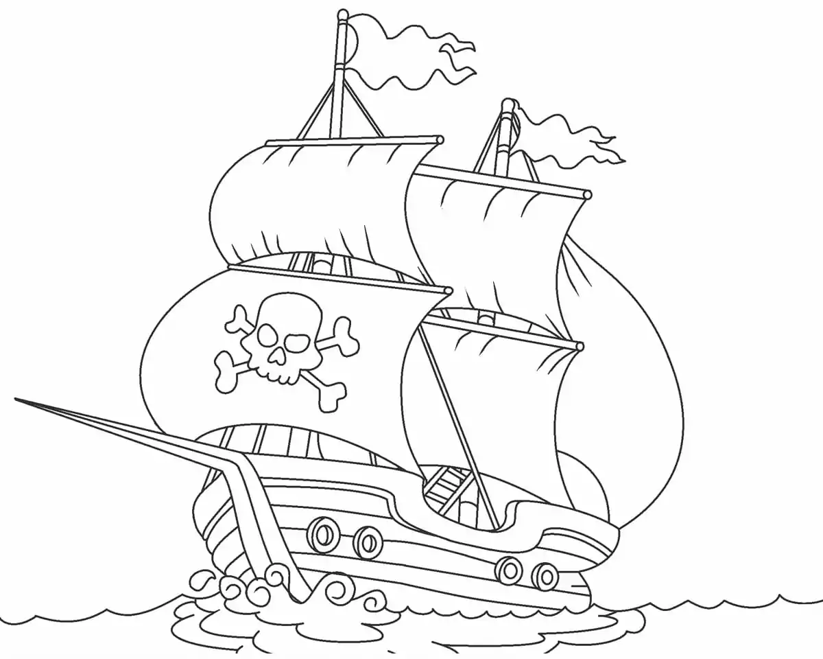 Pirate ship malvorlagen