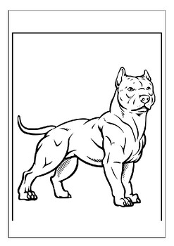 Printable pitbull coloring pages collection for kids unleash your inner artist