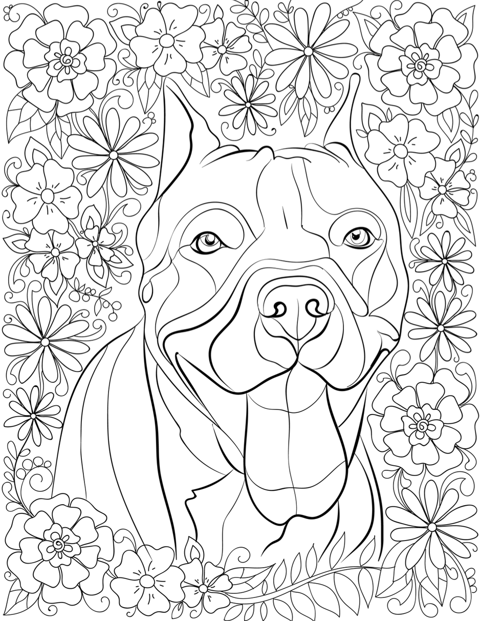 Pitbull coloring pages