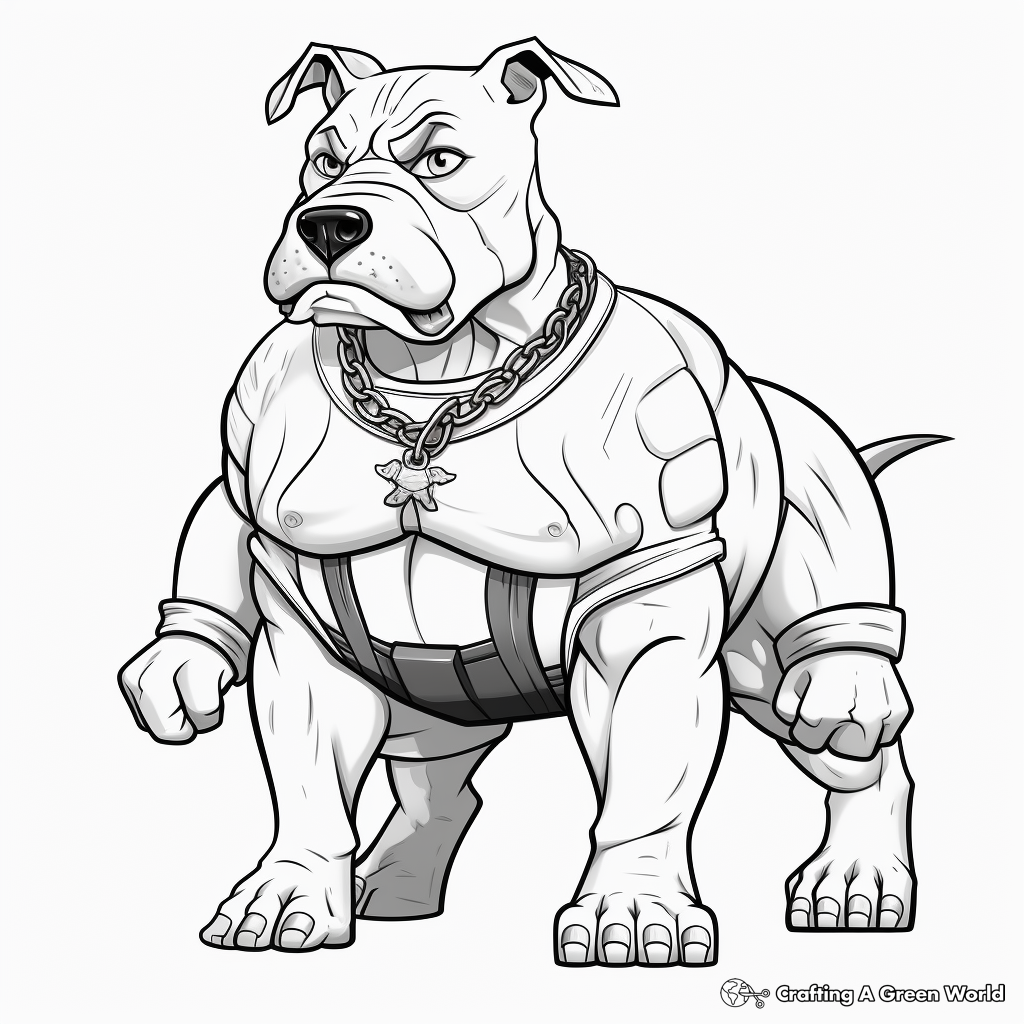 Pitbull coloring pages