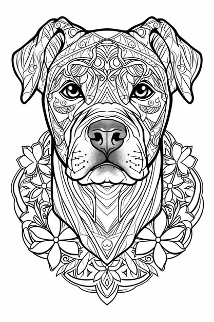 Page dog coloring book adults images