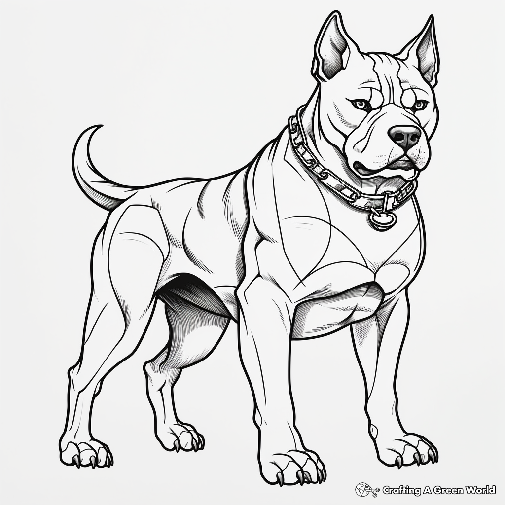 Pitbull coloring pages