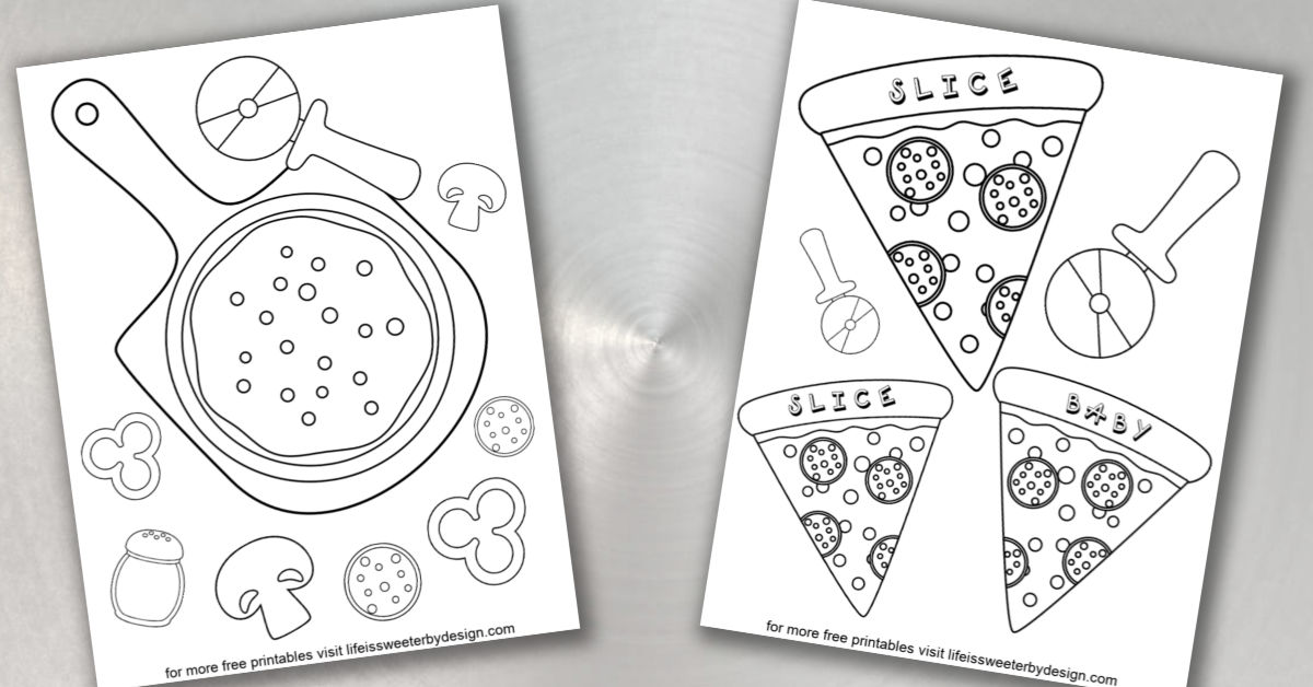 Pizza coloring pages