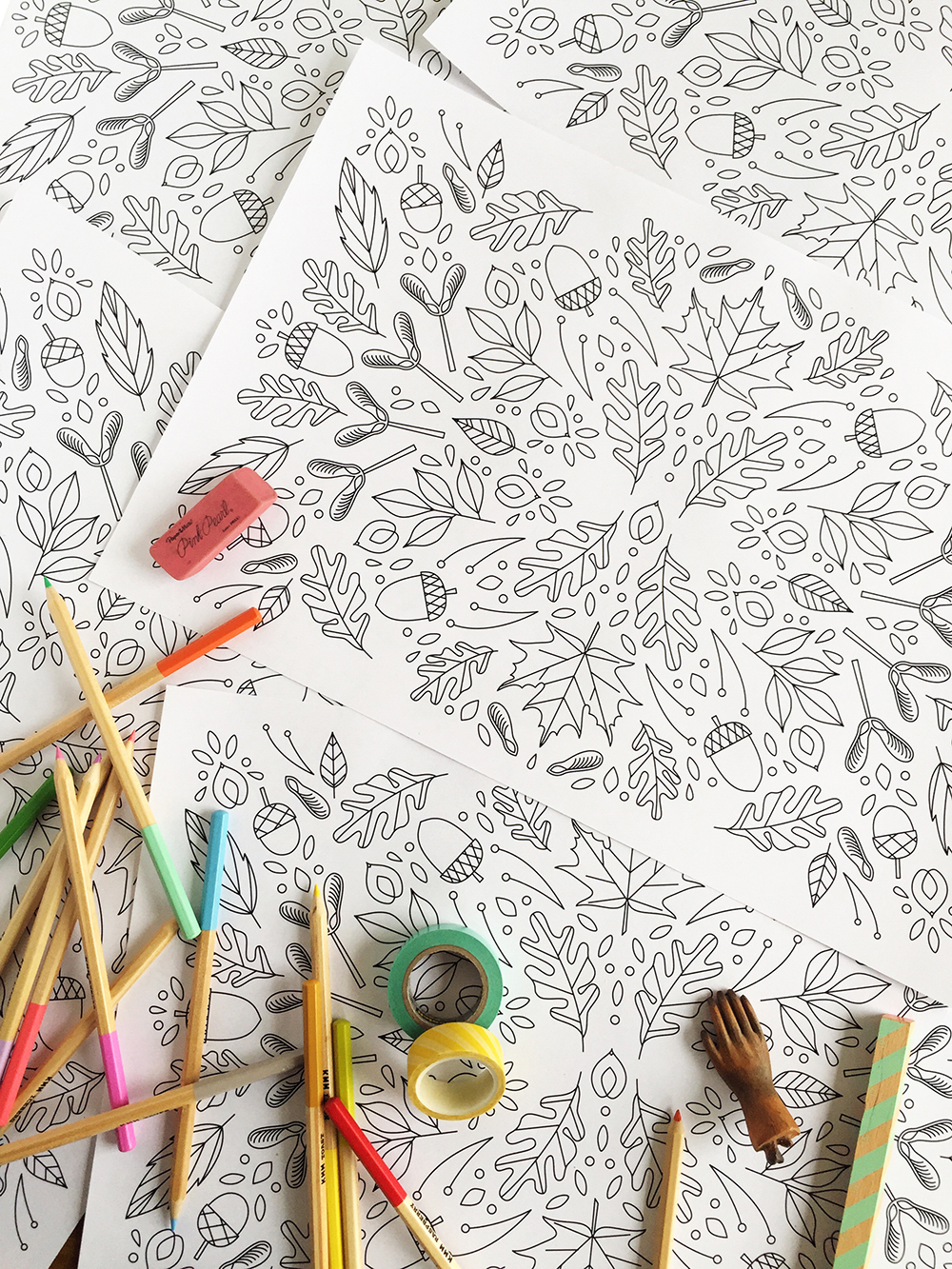 Printable coloring thanksgiving placemats