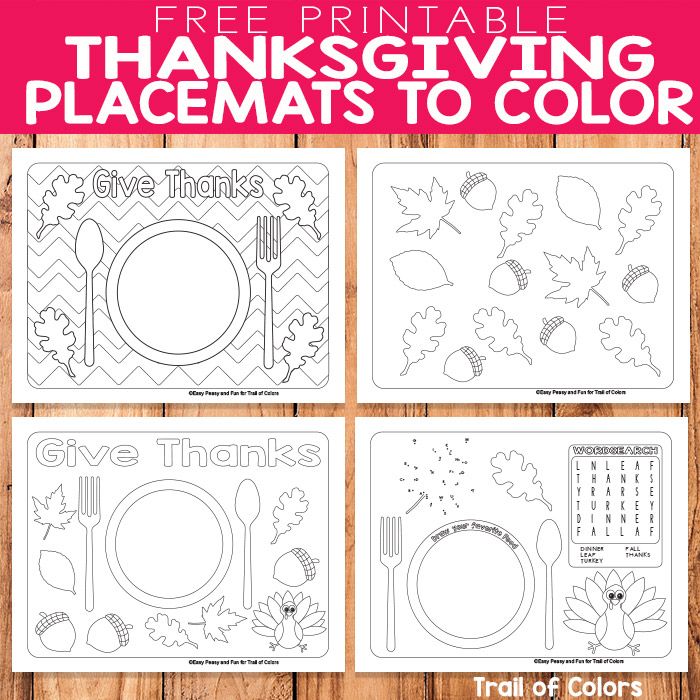 Free printable thanksgiving placemats to color thanksgiving placemats thanksgiving printables thanksgiving placemats preschool