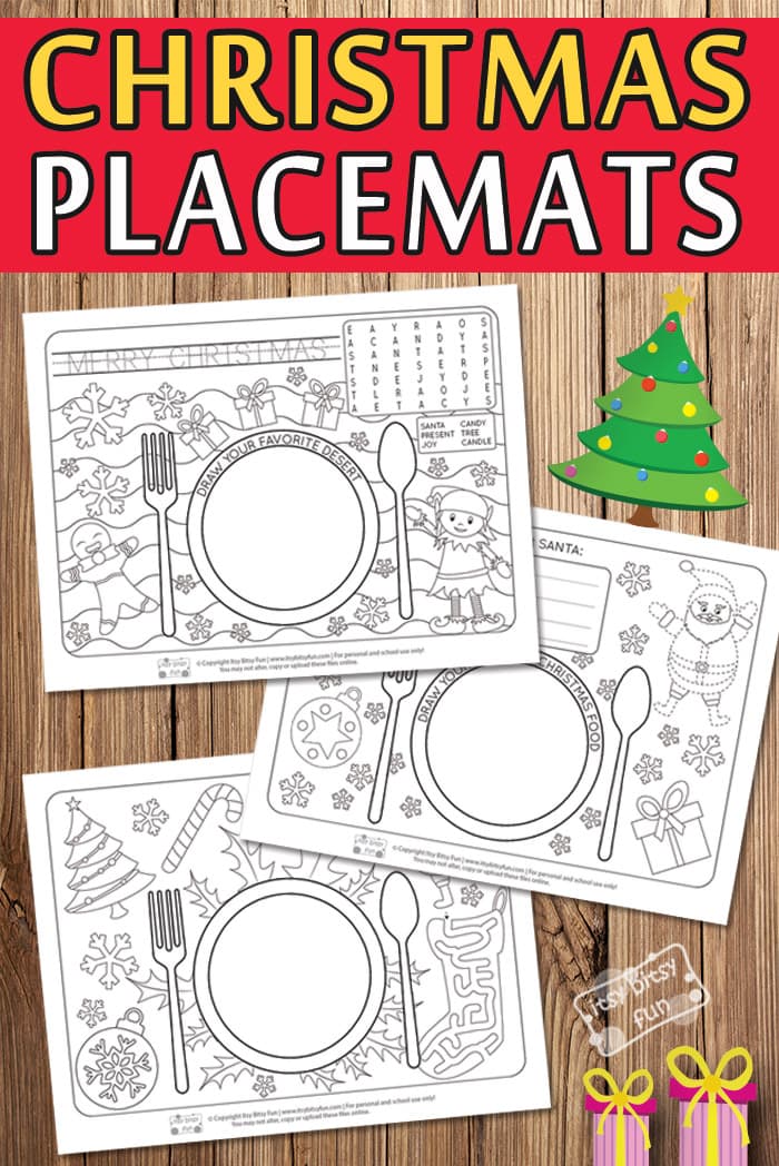 Printable christmas placemats