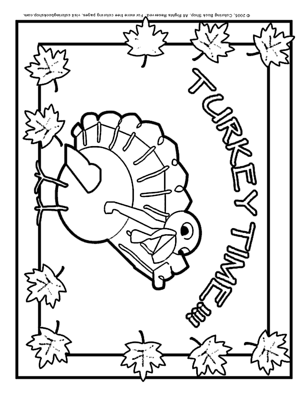 Thanksgiving printable coloring page turkey placemat for kids table