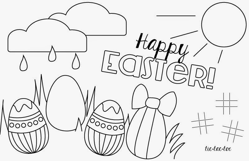 Printable easter coloring page placemats