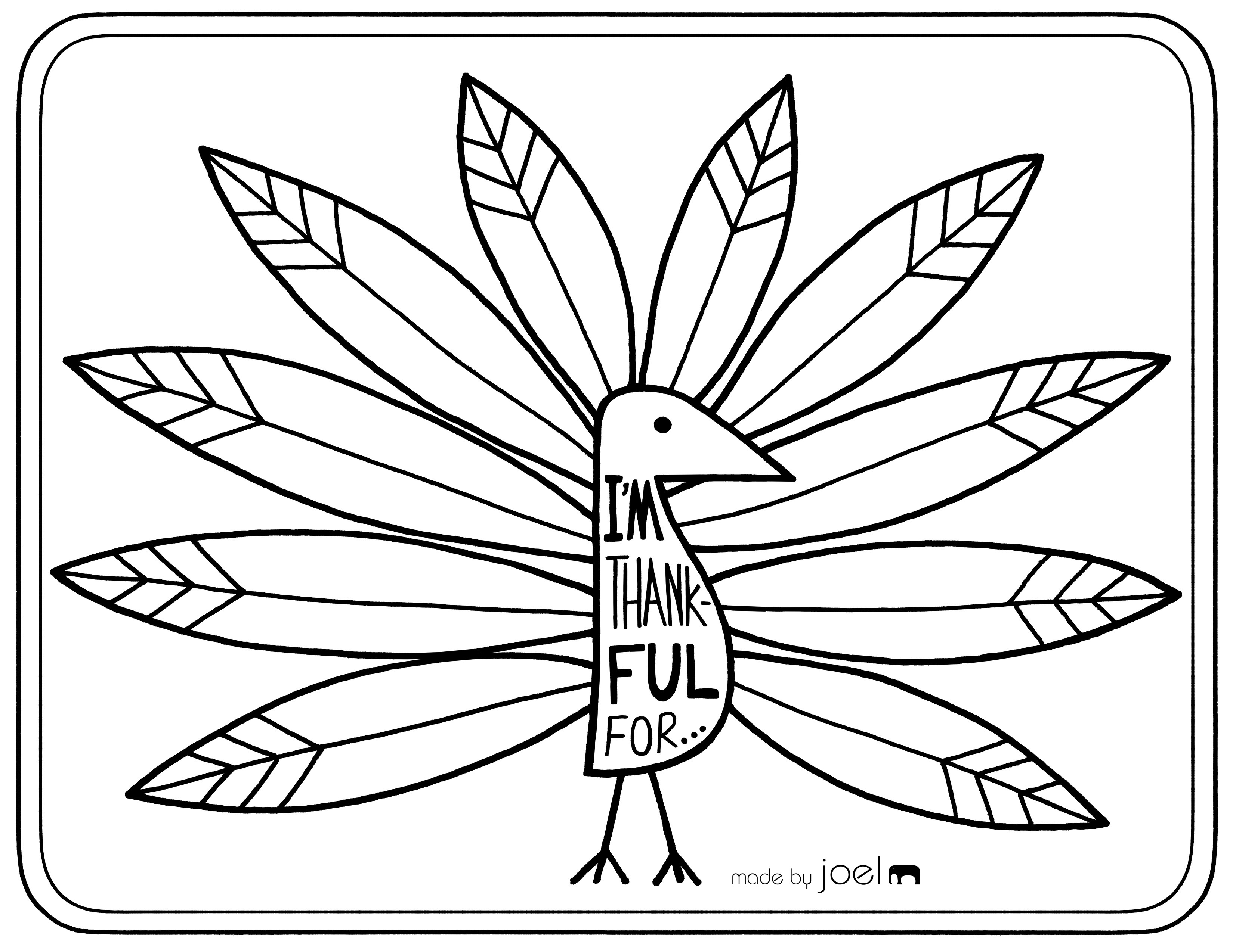 Printable placemat for giving thanks â made by joel