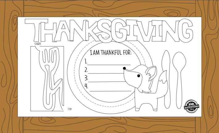 Free print color thanksgiving coloring placemats for kids kids activities blog