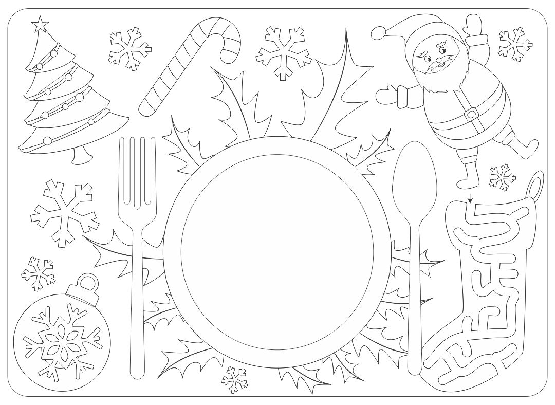 Best free printable christmas coloring placemats pdf for free at printablee free christmas crafts free christmas printables coloring placemats