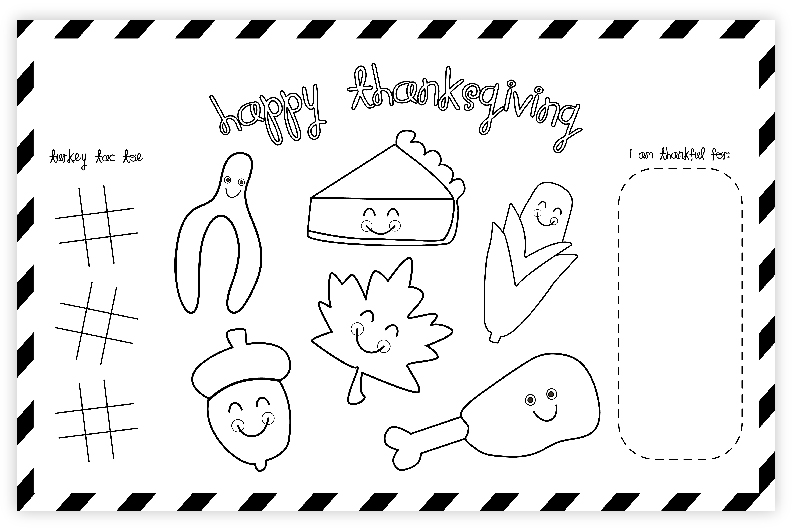 Free thanksgiving printable placemat