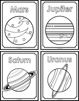 Flash cards the solar system planets galaxy color cut crafts tpt