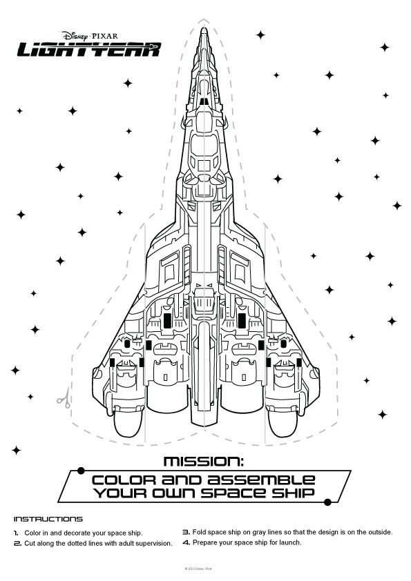 Lightyear coloring pages and printable activity sheets