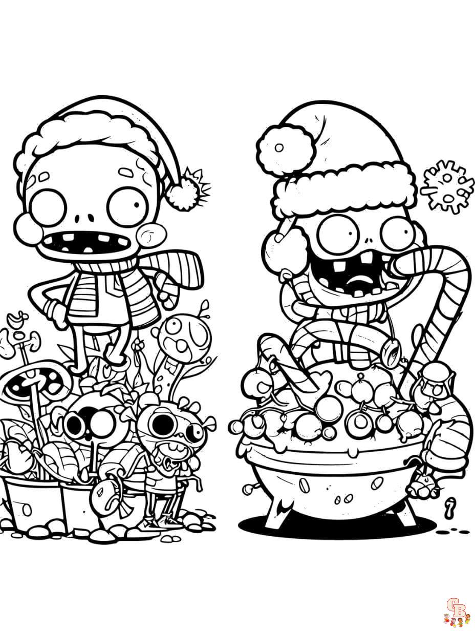 Plants vs zombies coloring pages free printable