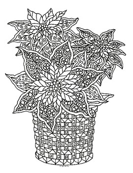 Poinsettia coloring tpt