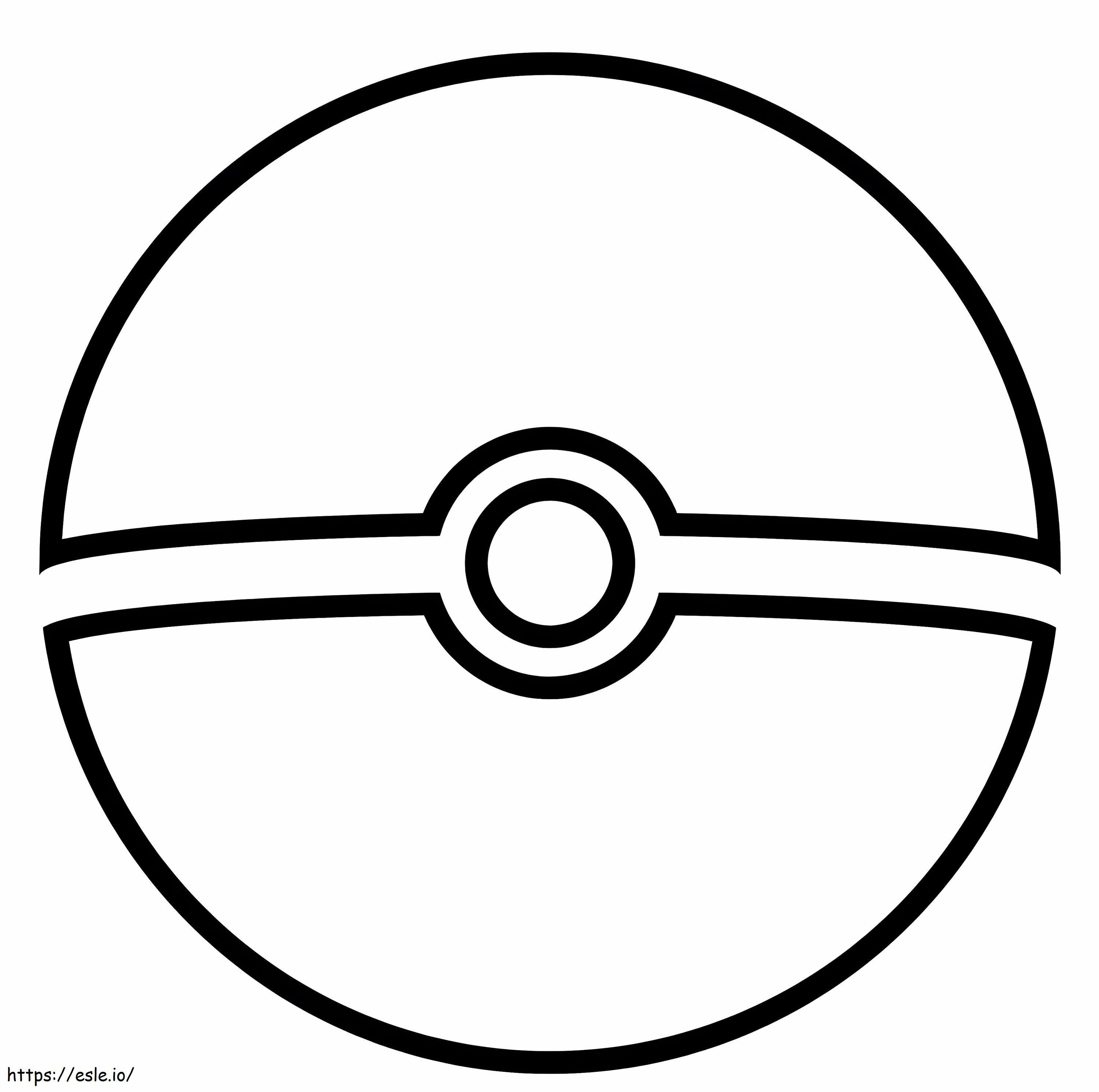 Pokebola simple coloring page