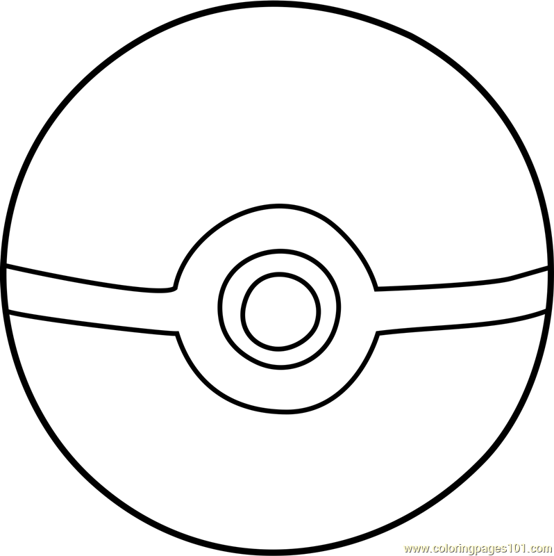 Pokeball pokemon loring page for kids