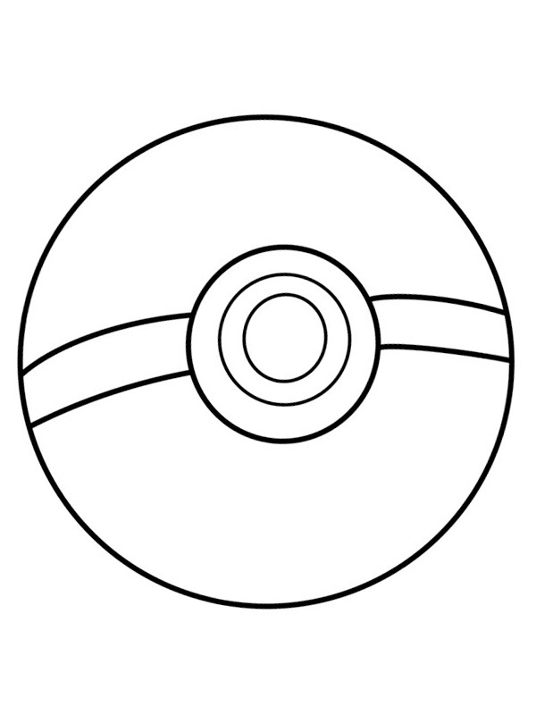 Pokã ball coloring page