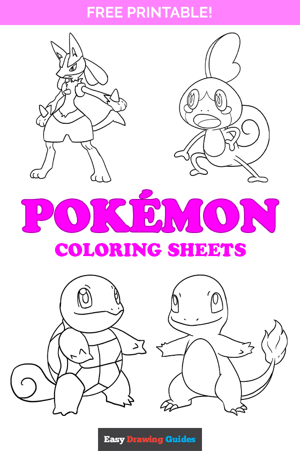 Free printable pokãmon coloring pages for kids