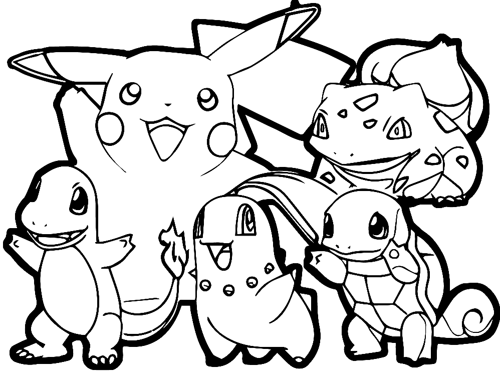 Pokemon characters coloring pages printable for free download