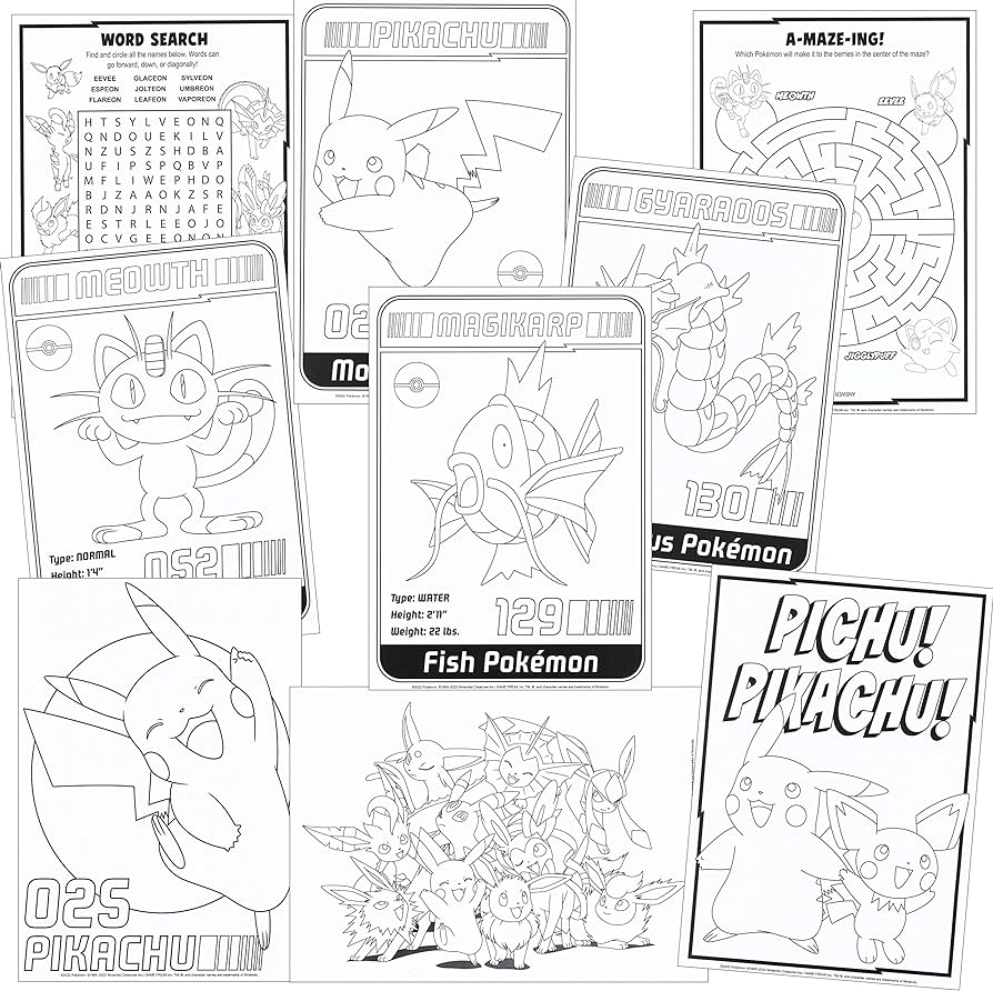 Pokemon stickers activity set